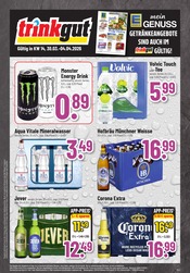 Trinkgut Supermarkt Prospekt der aktuellen Woche mit 2 Seiten, gültig von 30.03.2026 bis 04.04.2026, in Flein und Umgebung Aktueller Trinkgut Supermarkt Prospekt in Flein und Umgebung, "Aktuelle Angebote" mit 2 Seiten, 30.03.2026 - 04.04.2026