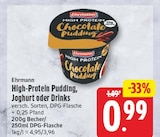 High-Protein Pudding, Joghurt oder Drinks von Ehrmann für 0,99 € bei EDEKA im Angebot High-Protein Pudding, Joghurt oder Drinks von Ehrmann im aktuellen EDEKA Prospekt