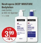 DEEP MOISTURE Bodylotion von Neutrogena für 3,99 € bei V-Markt im Angebot DEEP MOISTURE Bodylotion von Neutrogena im aktuellen V-Markt Prospekt