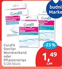 Steriler Wundverband oder Pflasterstrips von Curafit für 1,49 € bei budni im Angebot Steriler Wundverband oder Pflasterstrips von Curafit im aktuellen budni Prospekt