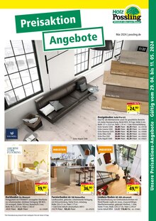 Fussbodenbelag im Holz Possling Prospekt "Preisaktion Angebote" mit 4 Seiten (Berlin)