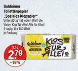 Toilettenpapier "Soziales Klopapier" von Goldeimer im aktuellen V-Markt Prospekt für 2,79 €