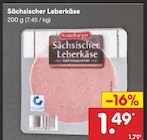 Sächsischer Leberkäse von Metzgerfrisch für 1,49 € bei Netto Marken-Discount im Angebot Sächsischer Leberkäse von Metzgerfrisch im aktuellen Netto Marken-Discount Prospekt