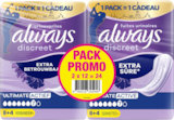 Serviettes Fuites Urinaire Ultimate Active Always Discreet à 7,95 € dans le catalogue Auchan Hypermarché