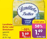 Butter oder Streichzart im Angebot bei Netto Marken-Discount in Erfurt Butter oder Streichzart Angebote von Landliebe bei Netto Marken-Discount Erfurt für 1,49 €