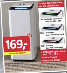 Design-Luftentfeuchter 20 l bei BAUHAUS in Lüdenscheid Design-Luftentfeuchter 20 l im Angebot bei BAUHAUS Lüdenscheid für 169,00 €