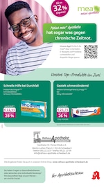 mea - meine apotheke Apotheken Prospekt der aktuellen Woche mit 4 Seiten, gültig von 01.06.2026 bis 30.06.2026, in Rednitzhembach und Umgebung Aktueller mea - meine apotheke Apotheken Prospekt in Rednitzhembach und Umgebung, "Unsere Juni-Angebote" mit 4 Seiten, 01.06.2026 - 30.06.2026