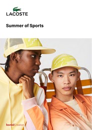 Catalogue Lacoste à Suresnes, avec 9 pages Prospectus Lacoste à Suresnes, "Summer of Sports !", 9 pages, 21/06/2022 - 15/09/2022