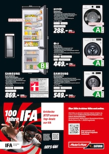 Kühlschrank im MediaMarkt Saturn Prospekt "100 Jahre IFA" mit 16 Seiten (Rostock)