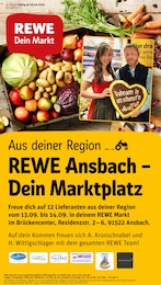 REWE Prospekt "Dein Markt" für Ansbach, 34 Seiten, 09.09.2024 - 14.09.2024