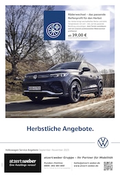 Volkswagen Prospekt für Kahler Berg mit 1} Seite Volkswagen Prospekt für Kahler Berg: "Herbstliche Angebote.", 1 Seite, 01.09.2025 - 30.11.2025