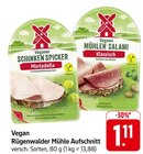 Veganer Schinken Spicker Mortadella im Angebot bei EDEKA in Pirmasens Veganer Schinken Spicker Mortadella Angebote von Rügenwalder Mühle bei EDEKA Pirmasens für 1,11 €