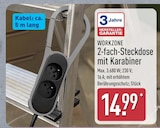 2-fach-Steckdose mit Karabiner Angebote von WORKZONE bei ALDI Nord Potsdam für 14,99 €