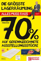 Aktueller Möbelzentrum Pforzheim Pforzheim Prospekt "DIE GRÖSSTE LAGERRÄUMUNG" mit 8 Seiten