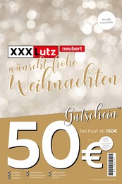 XXXLutz Möbelhäuser Prospekt für Fürth mit 8 Seiten XXXLutz Möbelhäuser Prospekt für Fürth: "XXXLutz wünscht frohe Weihnachten", 8 Seiten, 01.12.2023 - 17.12.2023