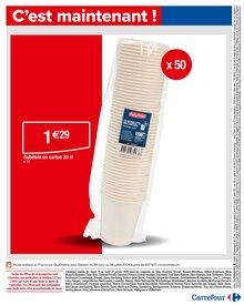 Promo Vaisselle Jetable dans le catalogue Carrefour du moment à la page 8