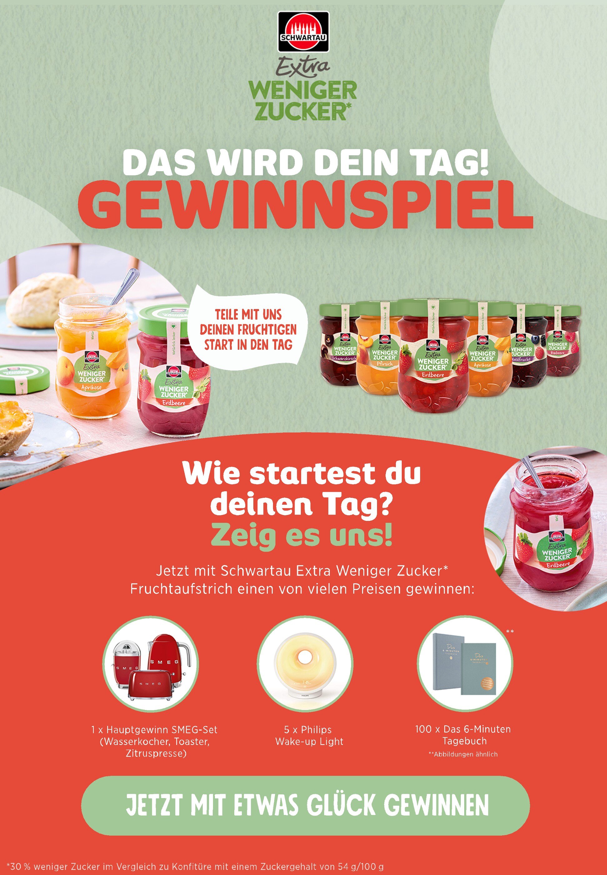 Schwartau Prospekt für Lohr mit 1 Seite Schwartau Prospekt für Lohr: "Wie startest du deinen Tag? Zeig es uns!", 1 Seite, 27.10.2021 - 30.11.2021