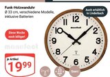 Funk-Holzwanduhr Angebote bei GLOBUS Gotha für 19,99 €