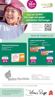 Aktueller mea - meine apotheke Prospekt "Unsere Juli-Angebote" für Furtwangen (Schwarzwald) Aktueller mea - meine apotheke Prospekt für Furtwangen (Schwarzwald) mit Seiten