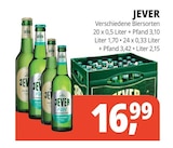 JEVER bei Getränke Hörl im Ehekirchen Prospekt für 16,99 €