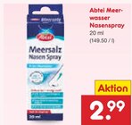 Aktuelles Meerwasser Nasenspray Angebot bei Netto Marken-Discount in Mannheim ab 2,99 €