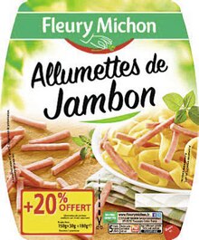 Allumettes de Jambon cuit - Casino Supermarchés à Paris Allumettes de Jambon cuit en promo chez Casino Supermarchés Paris à 1,59 €