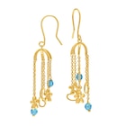 Boucles d'oreilles en acier doré et cristaux de synthèse jeu d'enfant - Mathilde Meneau en promo chez Le Manège à Bijoux Boucles d'oreilles en acier doré et cristaux de synthèse jeu d'enfant - Mathilde Meneau dans le catalogue Le Manège à Bijoux