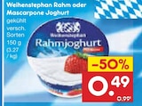 Rahm oder Mascarpone Joghurt im Netto Marken-Discount Prospekt Rahm oder Mascarpone Joghurt von Weihenstephan im aktuellen Netto Marken-Discount Prospekt für 0,49 €