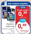 Felix Katzennahrung von Felix für 0,39 € bei budni im Angebot Felix Katzennahrung von Felix im aktuellen budni Prospekt