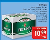 Bier Angebote von Beck's bei Marktkauf Herzogenaurach für 10,99 €