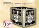 Bier Angebote von Warsteiner bei GLOBUS Bensheim für 10,49 €