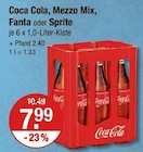 Mezzo Mix, Fanta oder Sprite von Coca Cola im aktuellen V-Markt Prospekt für 7,99 €