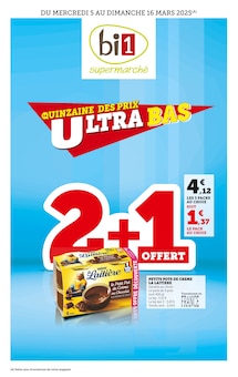 Prospectus Bi1 à Moulins-Engilbert, "LA QUINZAINE DES PRIX ULTRA BAS", 28 pages de promos valables du 05/03/2025 au 16/03/2025