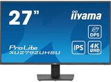 iiyama ProLite XU2792UHSU-B6 68,5cm 27" IPS LED-Monitor 4K UHD HDMI DP USB3.2 USB-C 15W DPS Slim-Line schwarz 27 Zoll Business Monitor 4 ms Reaktionszeit 60 Hz von IIYAMA im aktuellen MediaMarkt Saturn Prospekt für 254,99 €