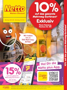 Aktueller Netto Marken-Discount Prospekt (Übach-Palenberg, 2 Seiten zum blättern Netto Marken-Discount Prospekt 10% auf das gesamte Mehrweg-Sortiment mit 2 Seiten