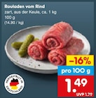 Aktuelle Fleisch Angebote bei Netto Marken-Discount in Mainz Aktuelles Rouladen vom Rind Angebot bei Netto Marken-Discount in Mainz ab 1,49 €