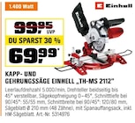 KAPP- UND GEHRUNGSSÄGE „TH-MS 2112“ bei OBI im Oschatz Prospekt für 69,99 €