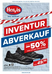 Hervis Sports Prospekt für Nürnberg mit 8 Seiten Hervis Sports Prospekt für Nürnberg: "INVENTUR ABVERKAUF", 8 Seiten, 01.10.2022 - 08.10.2022