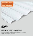 PVC-WELLPLATTE "SINUS 76/18" im Angebot bei OBI in Passau PVC-WELLPLATTE "SINUS 76/18" Angebote bei OBI Passau für 6,49 €