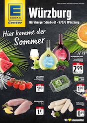 Weißwurst im E center Prospekt in Würzburg Aktueller E center Prospekt mit Weißwurst, "Hier kommt der Sommer", Seite 1
