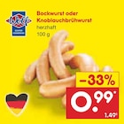Bockwurst oder Knoblauchbrühwurst Angebot in Beiersdorf Bockwurst oder Knoblauchbrühwurst im aktuellen Prospekt bei Netto Marken-Discount in Beiersdorf