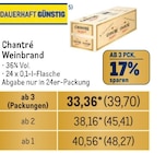 Weinbrand Angebote von Chantré bei Metro Amberg für 48,27 €