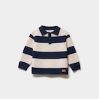 Pull col polo manches longues beige bébé garçon dans le catalogue La Halle