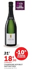 Champagne AOP Brut - GASTON CHEQ en promo chez Hyper U Saint-Raphaël à 18,90 €