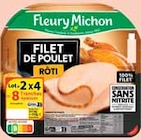 Filet de poulet rôti conservation sans nitrite - FLEURY MICHON - Intermarché à Lille Filet de poulet rôti conservation sans nitrite - FLEURY MICHON en promo chez Intermarché Lille à 2,75 €