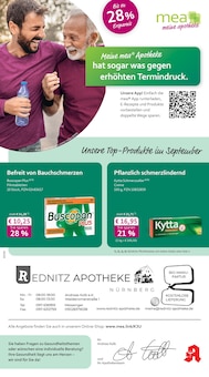 mea - meine apotheke Prospekt der Woche "Unsere September-Angebote" Seite 1, 01.09.2025 bis 30.09.2025 für Nürnberg Aktueller mea - meine apotheke Prospekt "Unsere September-Angebote" Seite 1 von 4 Seiten für Nürnberg