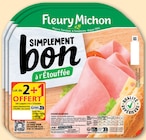 Jambon Simplement Bon à l'Étouffée Sans Couenne - Fleury Michon à 4,36 € dans le catalogue Netto