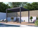 Pergola avec lames orientables gris anthracite - 3 x 3 m en promo chez Brico Dépôt Saint-Brieuc à 599,00 €