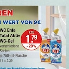 Total Aktiv WC-Gel im V-Markt Prospekt Total Aktiv WC-Gel von WC Ente im aktuellen V-Markt Prospekt für 1,79 €