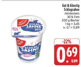 Schlagsahne im Angebot bei EDEKA in Suhl Schlagsahne Angebote von Gut & Günstig bei EDEKA Suhl für 0,69 €
